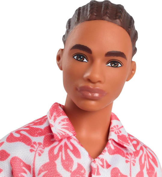 Toy Barbie Doll Fashionistas Ken with Braided Brown Hair