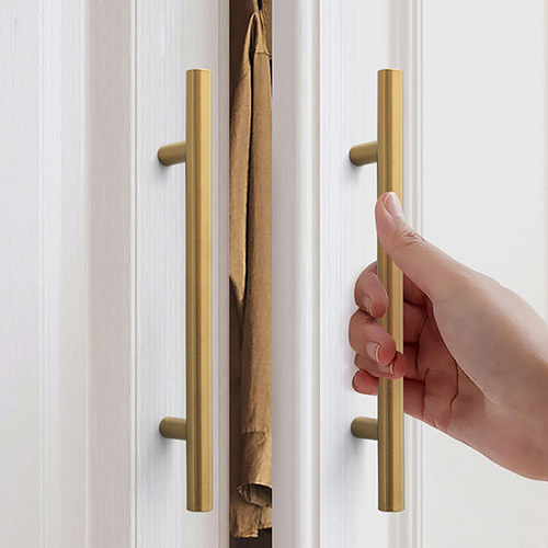 HANDLE T BAR PULL 9.75" GOLD LIGHT DOR739355 (160MM 6.3")