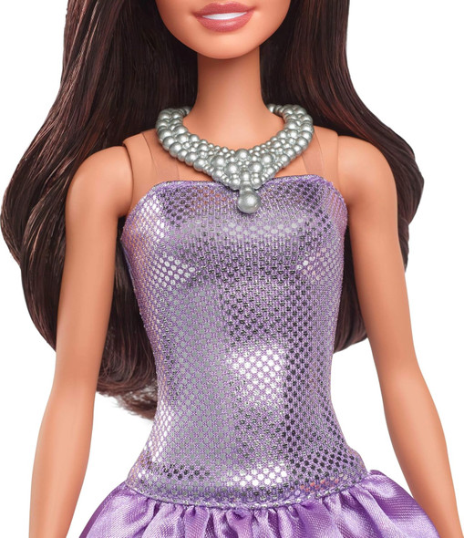 Toy Barbie Doll Fashionistas with Brown Hair & Silvery Necklace