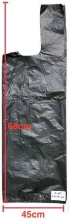 PLASTIC BAG BLACK 45CMX68CM 18"X27" YR2202-1024 50PCS PK
