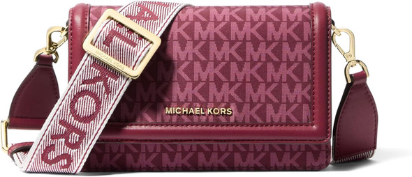 Bag Michael Kors Jet Set Phone Crossbody Black  / Mulberry