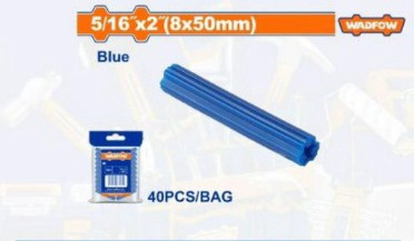 WALL PLUG BLUE WADFOW 8 X 50MM WXTA943 40PCS/BAG