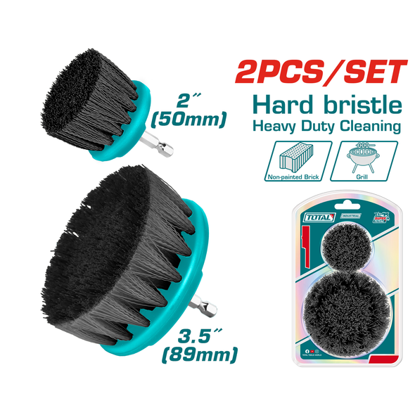 HARD BRISTLE BRUSH SET 2PC TACH1235
