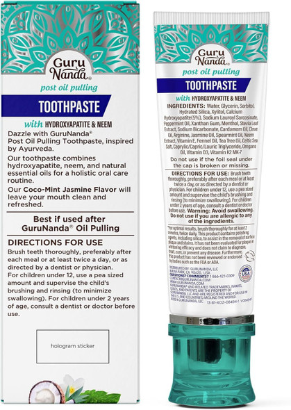 Toothpaste GuruNanda Hydroxyapatite Whitening 4.2oz