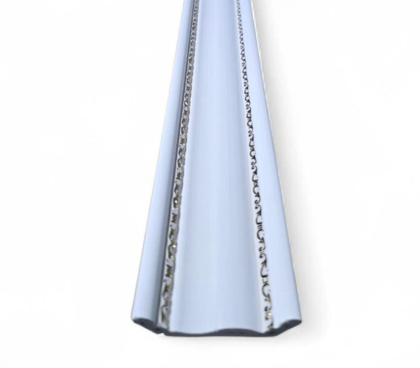 MOULDING CROWN PVC WHITE WITH GOLD EDGE DESIGN #9720 3M