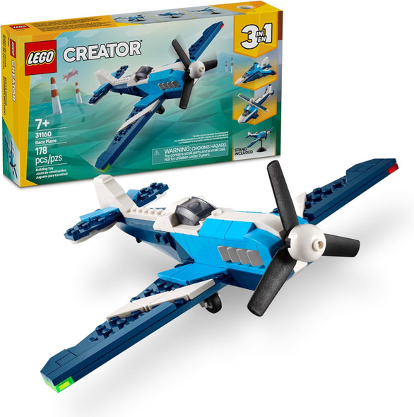Toy LEGO Creator 3 in 1 Aircraft Race Plane 178pcs 31160