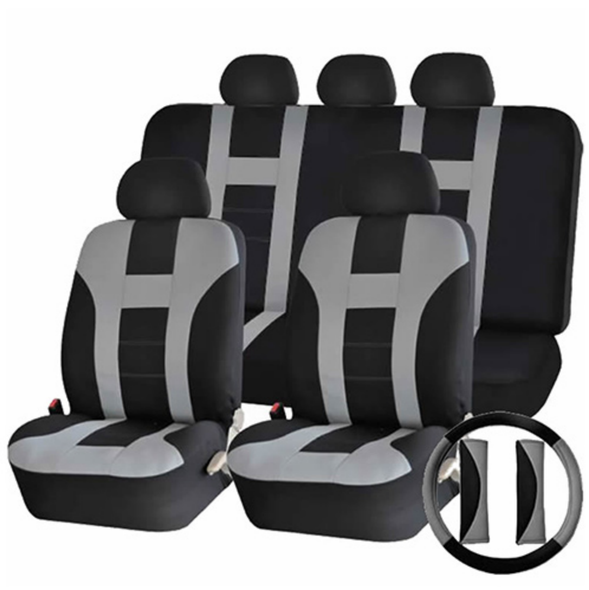CAR SEAT COVER UNIVERSAL CRAFTEK GUC-SC104G 8PCS GREY