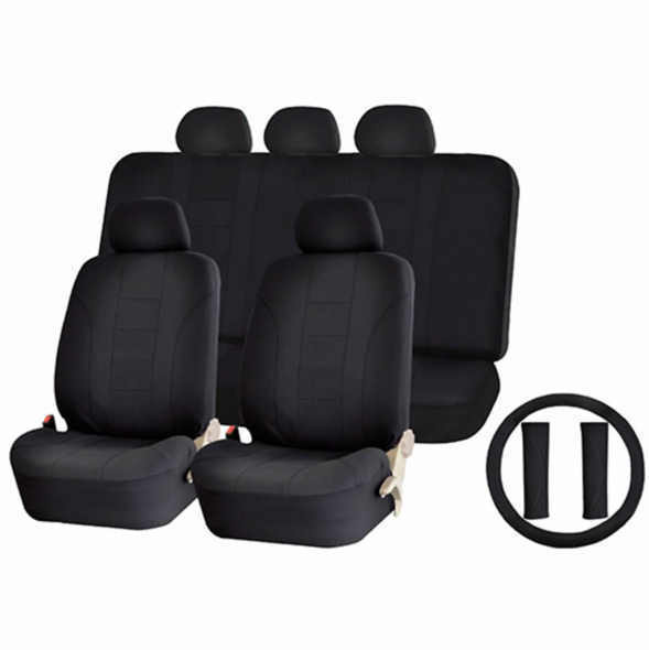 CAR SEAT COVER UNIVERSAL CRAFTEK GUC-SC104B 8PCS BLACK