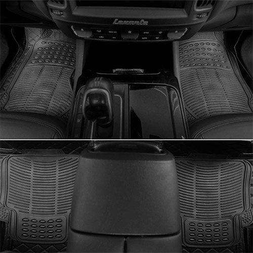 CAR MAT UNIVERSAL CRAFTEK GUC-BY-937 4PCS RUBBER BLACK 4-SEATERS +