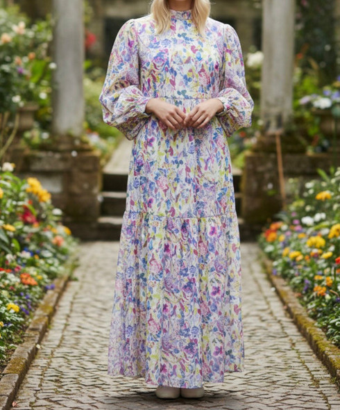 Dress Floral Lined Pink / Purple