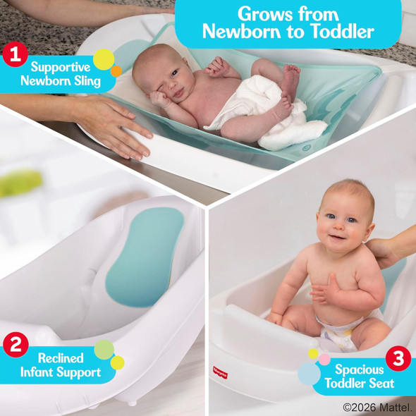 Baby Tub Fisher-Price  3-N-1 Grow with Supportive Sling