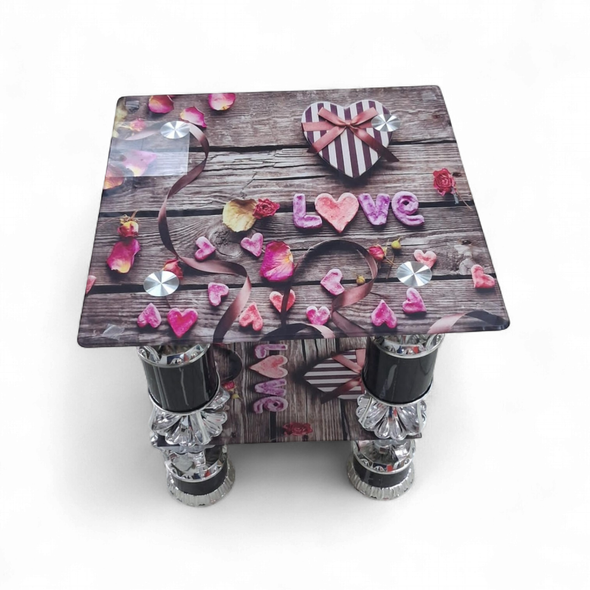 GLASS TABLE #6-1 2025 SMALL SQUARE