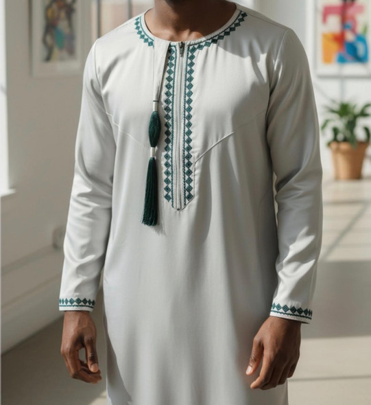 Gown Thobe Men Tassle Assorted Colors Size 50 - 60