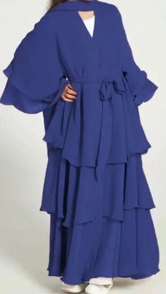 Gown Abaya Girls Tiered