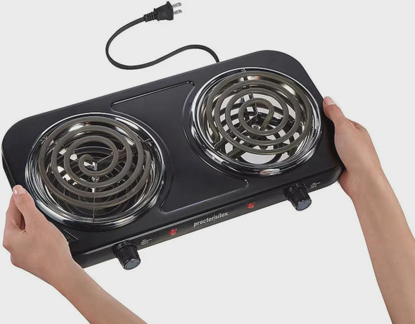 HOT PLATE DOUBLE BURNER PROCTOR SILEX 34115 HOTPLATE