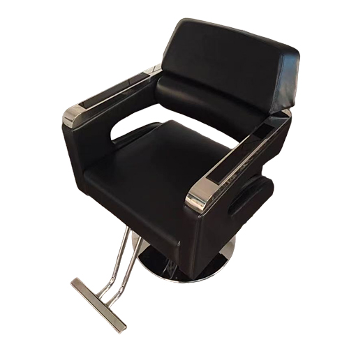 CHAIR BARBER BLACK WITH CHROME BASE HQN-SBC001 MUTBERG