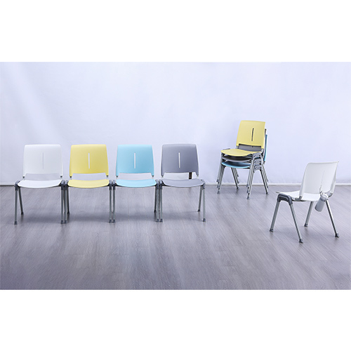 CHAIR WAITING TRAINING SCHOOL STACKABLE WHITE BACKREST GREY SEAT MUTBERG HQF-CTC666