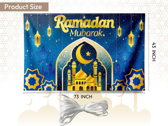 Eid / Ramadan Decor Backdrop Blue