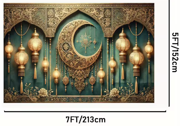 Eid / Ramadan Decor Backdrop Green