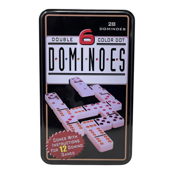 PLAYING DOMINOES 28PCS IN METAL CAN