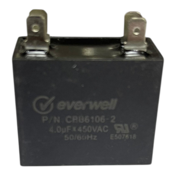 AIR CONDITIONER CAPACITOR 4UF 450V 4MF SQUARE RUNNING BLACK EVERWELL CBB6106-2