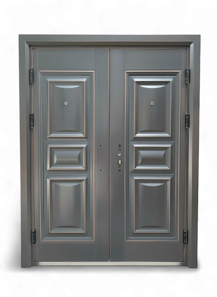 DOOR METAL DOUBLE BROWN FDM-5823-Y52 205X148X9CM