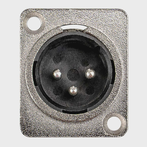 PLUG CHASS XLR MALE 3-PIN M-70 ZEBRA METAL CHROME