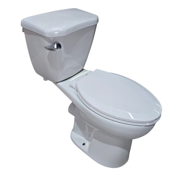 TOILET SET BISMAN P TRAP ELONGATED CLOSED COUPLED WHITE DUAL FLUSH ASPT4006S