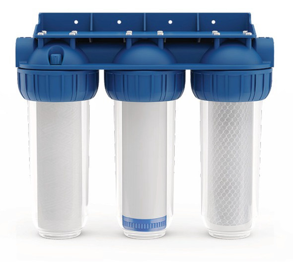 WATER FILTER HOUSING TRIPLE CLEAR HEAVY WITH FILTER BISMAN BMWF004
