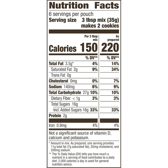 Cookie Mix Betty Crocker Chocolate Chip Cookie 6.25oz