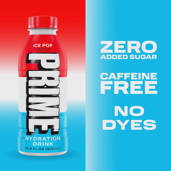 PRIME HYDRATION DRINK ICE POP 16.9oz 500ml