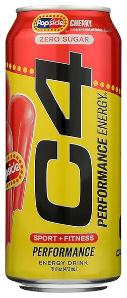 C4 PERFORMANCE ENERGY DRINK CHERRY POPSICLEZERO SUGAR 18 FL OZ 473ML