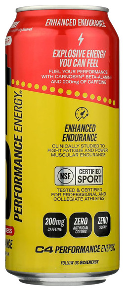 C4 PERFORMANCE ENERGY DRINK CHERRY POPSICLEZERO SUGAR 18 FL OZ 473ML