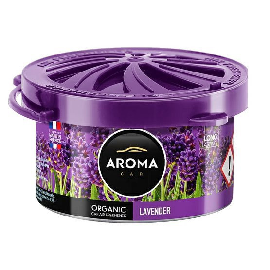 CAR AIR FRESHENER AROMA ORGANIC 40G LAVENDER