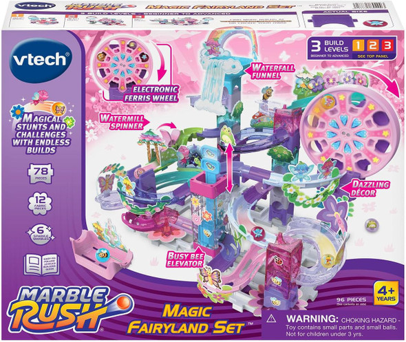 Toy VTech Marble Rush Magic Fairyland Playset with Electronic Ferris Wheel