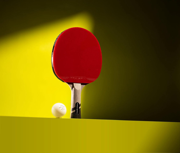 TABLE TENNIS RACKETS PRO SPIN SINGLE RED AND BLACK