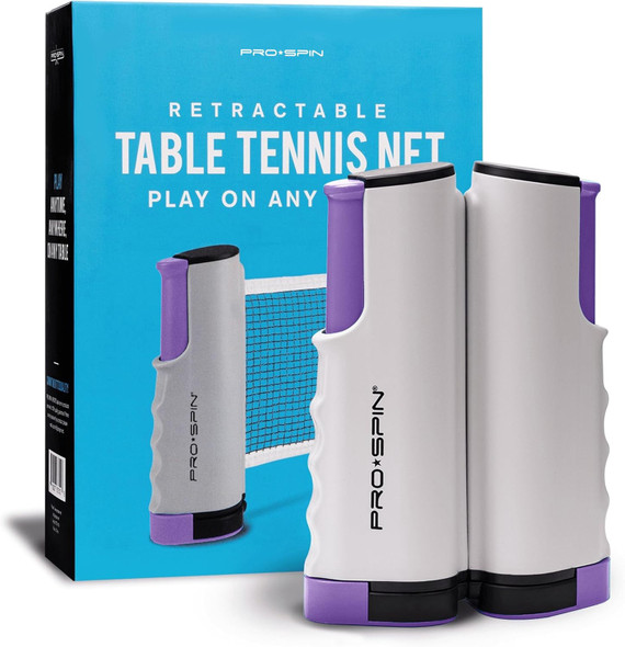 TABLE TENNIS NET PRO SPIN RETRACTABLE PING PONG NET WITH CLAMPS  72"