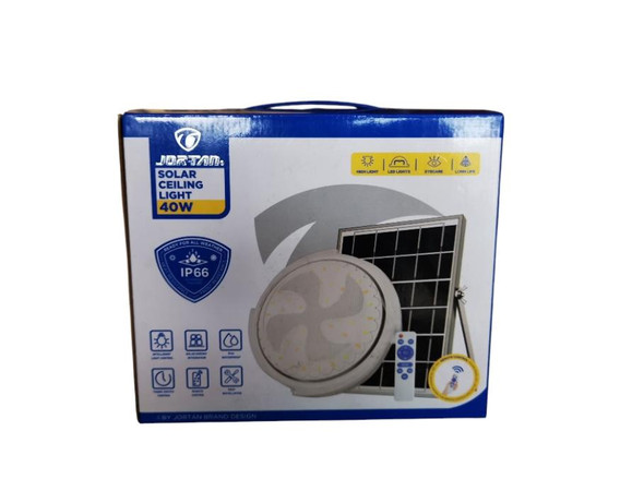 LAMP LED SOLAR CEILING 40W JORTAN JT-TYNXDD40W-Y 6500K IP66