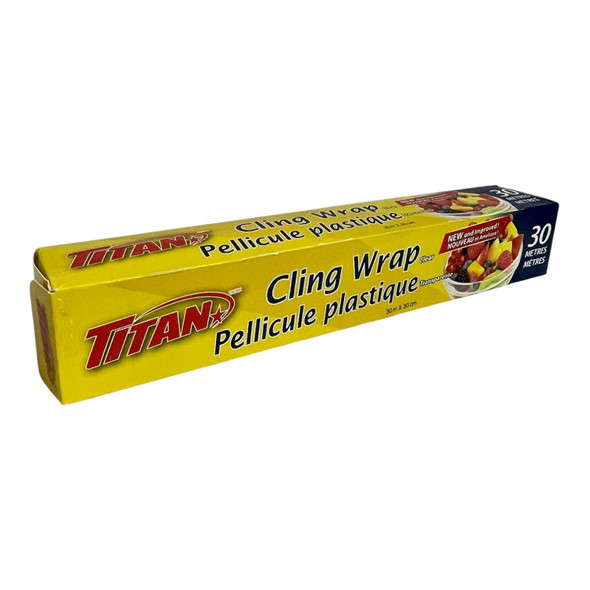 WRAP CLING CLEAR TITAN BZWP12 30cm X 30m