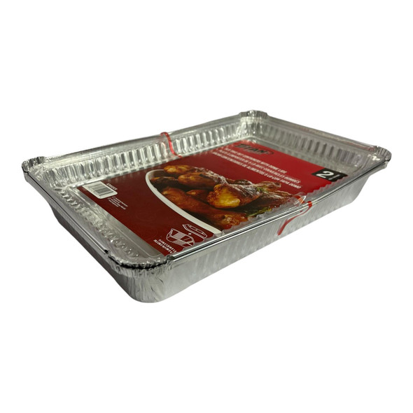 FOIL TRAY TITAN BZ90920CR 2PCS PACK PAN 5LB TAKE OUT CONTAINER WITH LIDS