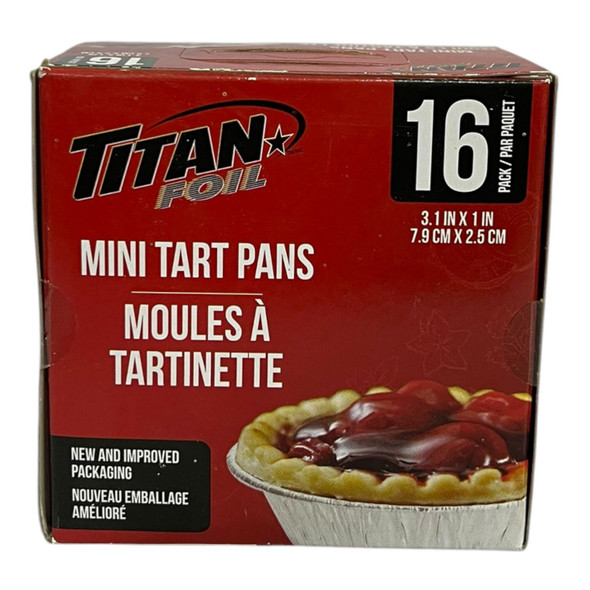 FOIL TRAY TITAN BZA20482 16PCS PACK MINI TART 3.1X1"