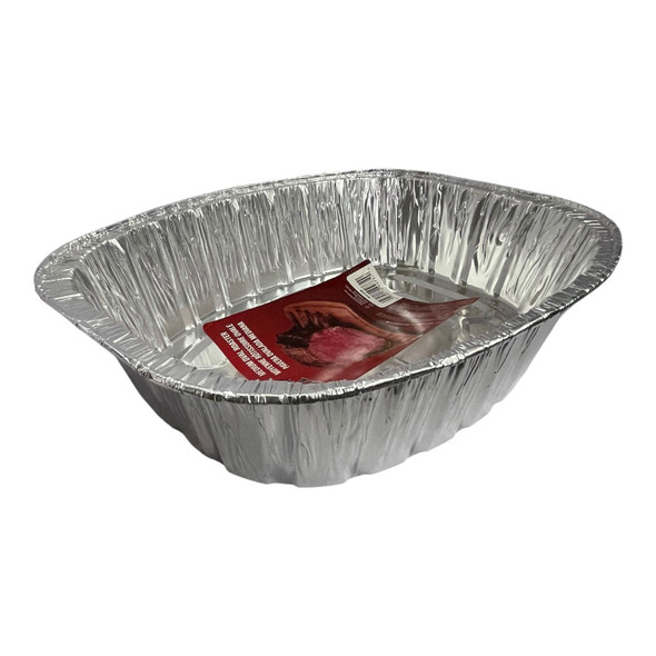 FOIL TRAY TITAN BZ91322R PAN OVAL ROASTER MEDIUM 12X10"