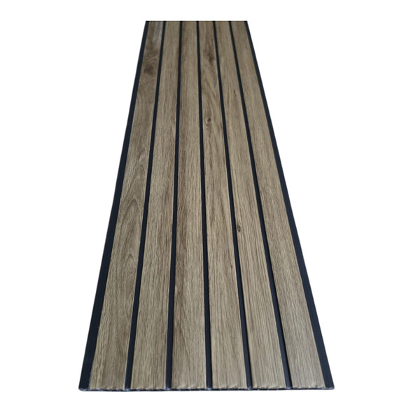 CEILING PVC 19' X 8" #KB01 BROWN WITH GROOVE HEAVY QUALITY