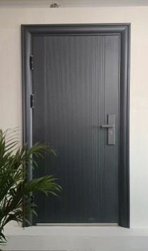 DOOR METAL SINGLE BLACK 2050X960 #953132