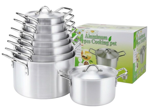 POT SET 14PCS ALUMINUM 005