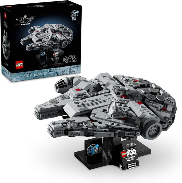 Toy LEGO Star Wars Millennium Falcon 25th Anniversary Collectible 921pcs 75375