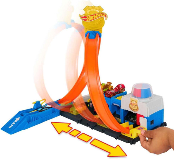 Toy Hot Wheels Police Station Track Set