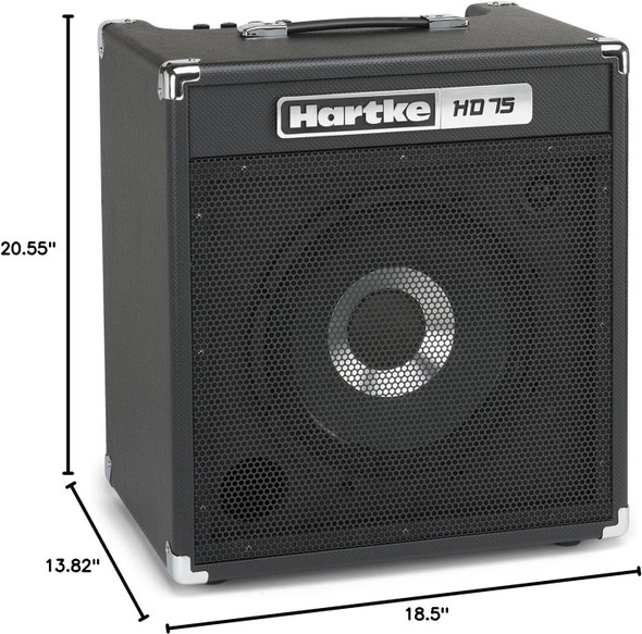AMPLIFIER BASS GUITAR HARTKE HD75 12" HYDRIVE SPEAKER 75W COMBO