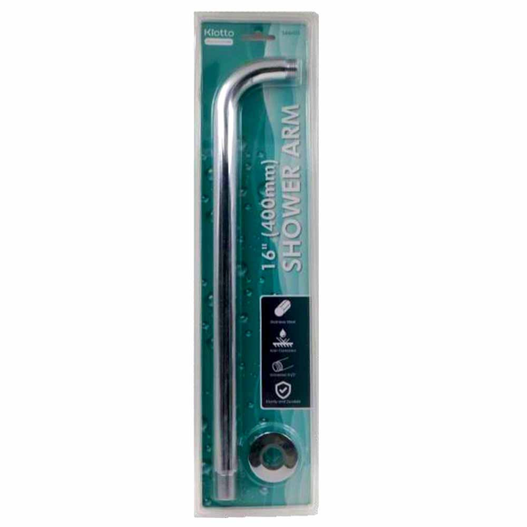 SHOWER ARM W/FLANGE 16" KIOTTO CHROME SA0400