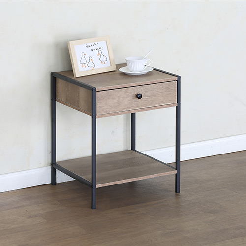 NIGHT STAND BED SIDE TABLE 1 DRAWER 15.75" X 15.75" X 20" MUTBERG HAS-SHCTG404050